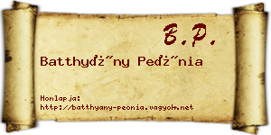 Batthyány Peónia névjegykártya